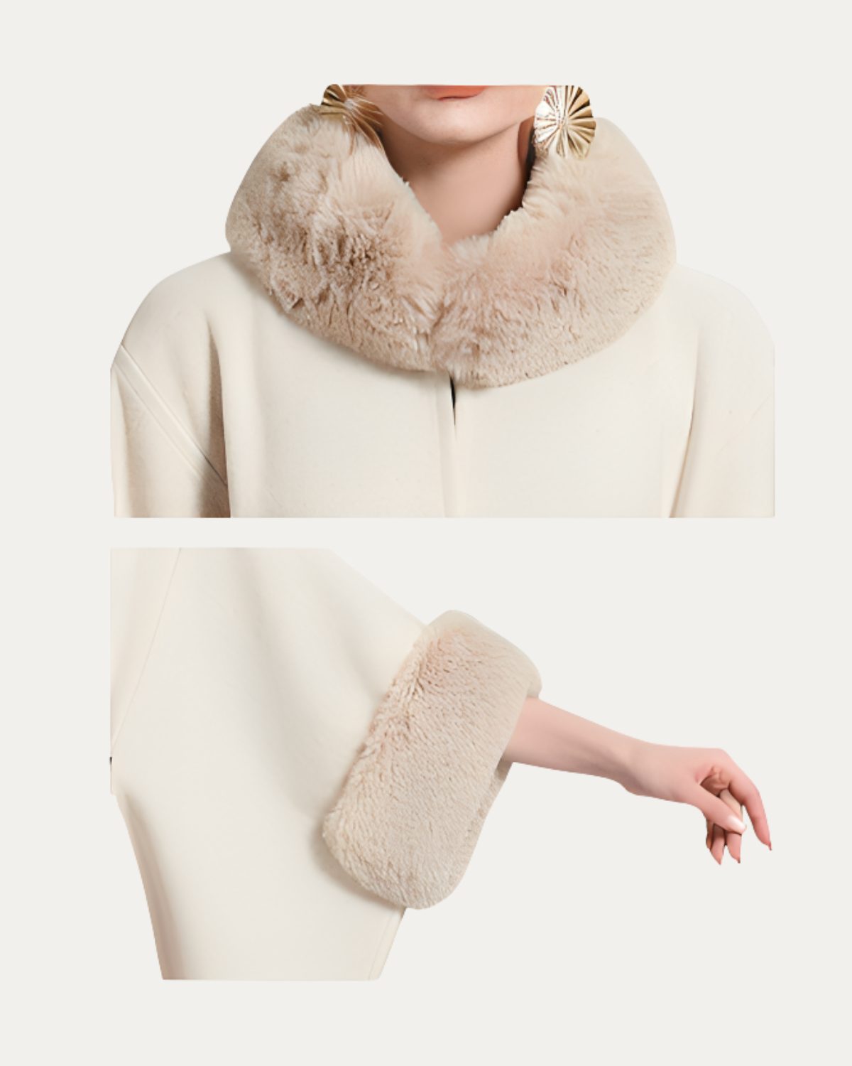 Poncho avec Ceinture Frontale