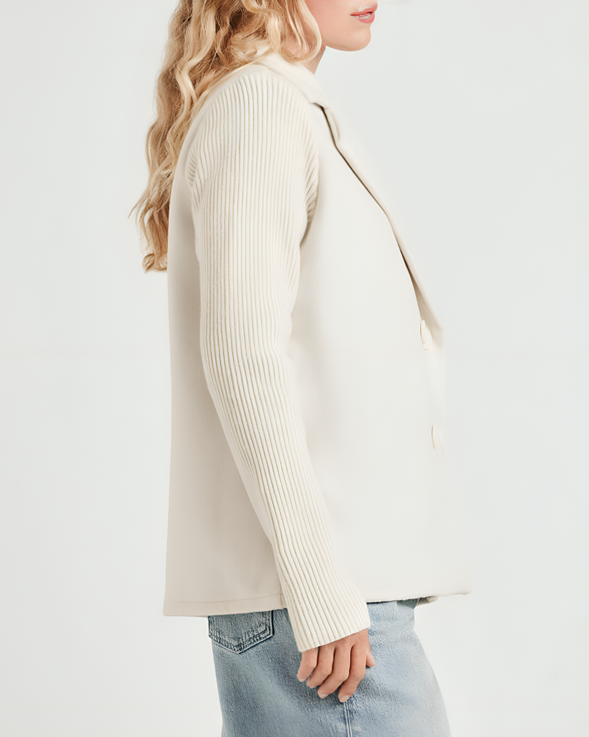 Camela™ Blazer Élégant à Manches Tricotées