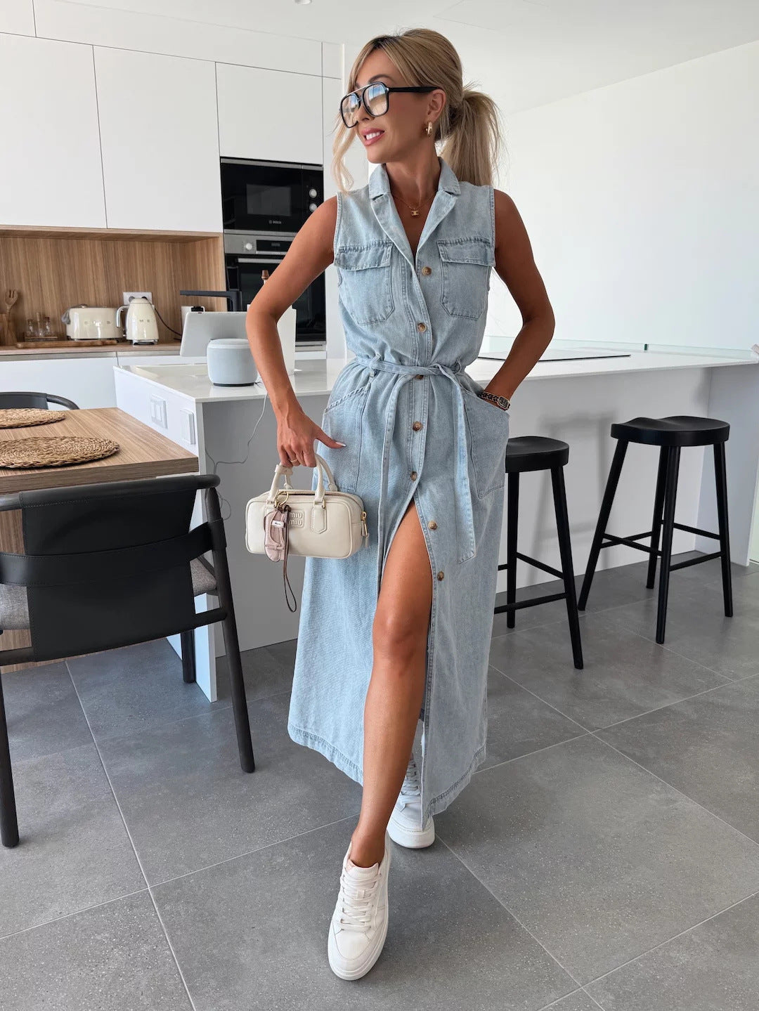 RIMAâą | Robe Sculptante en Denim