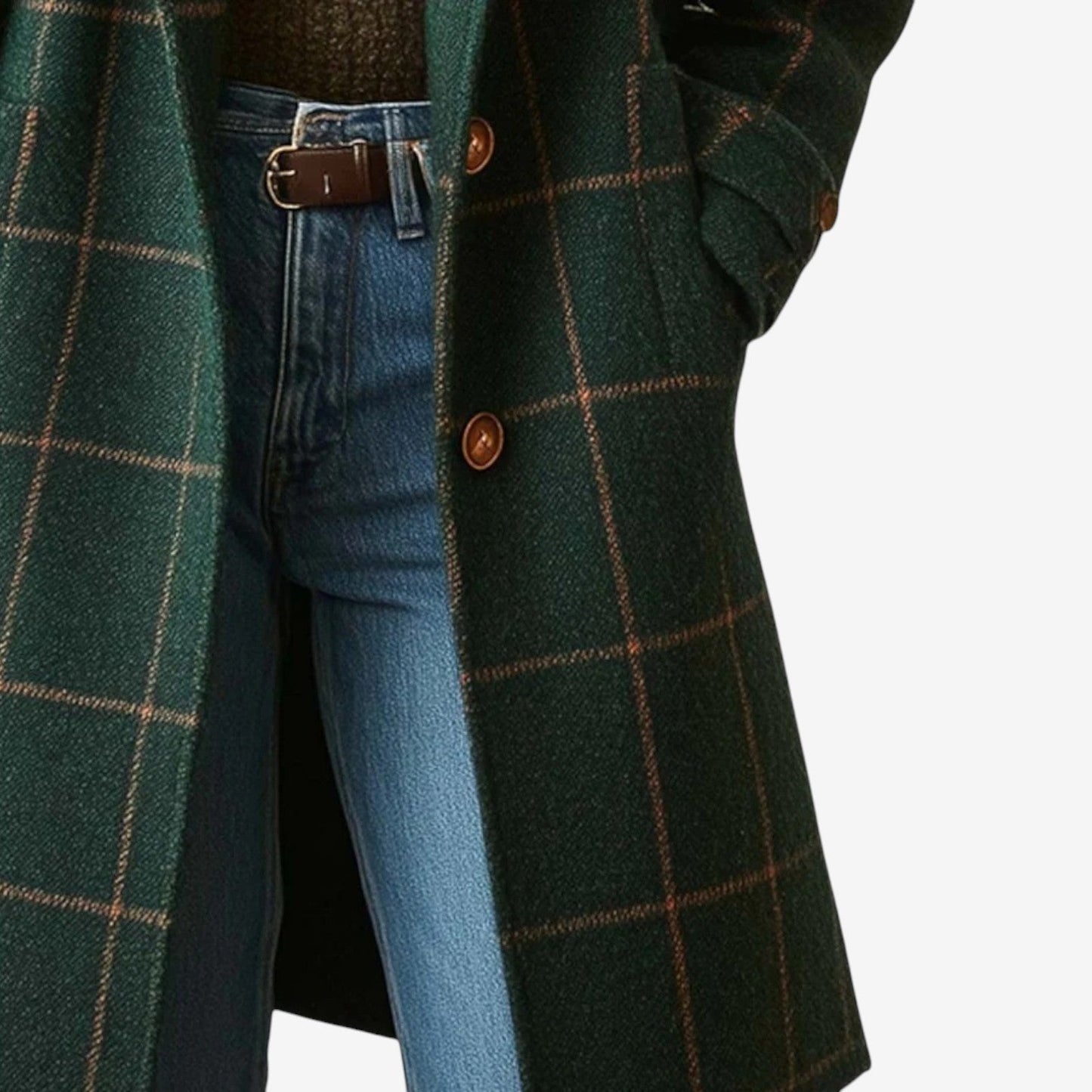 Saloua | Manteau Structuré à Carreaux