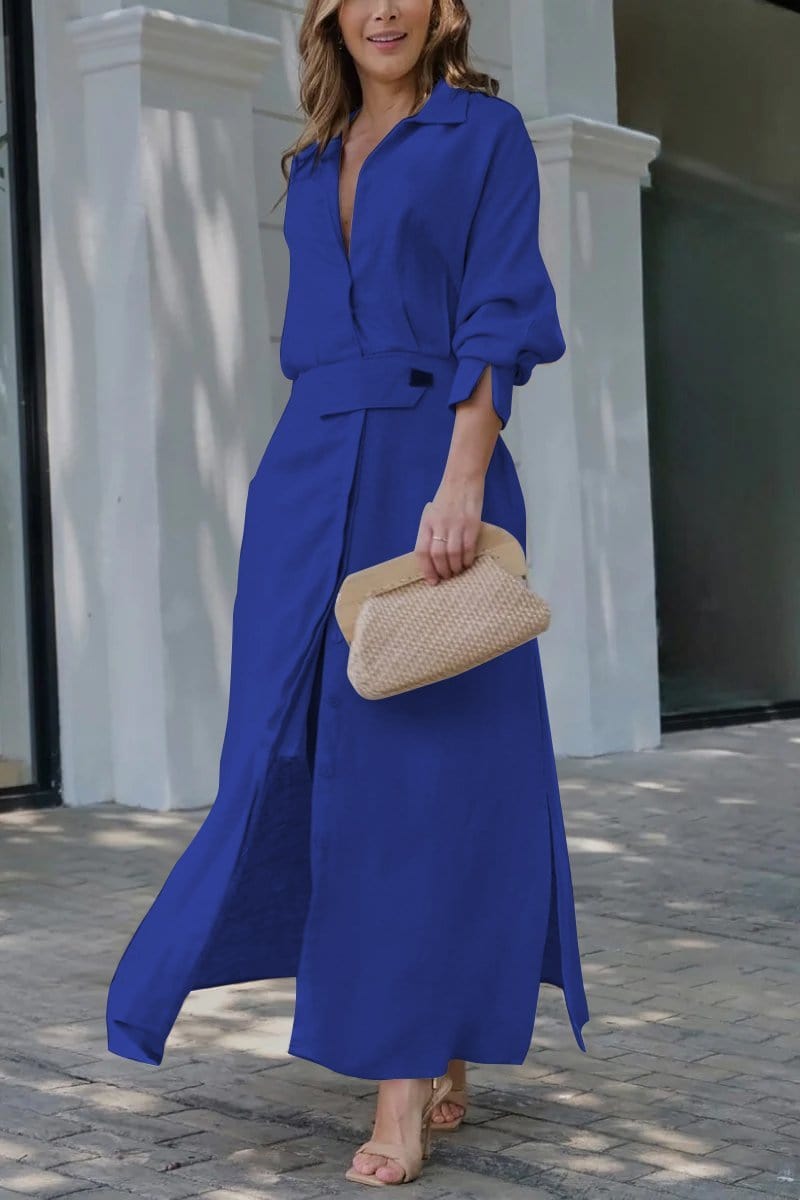 LINA™ | Robe Longue Élégante en Lin