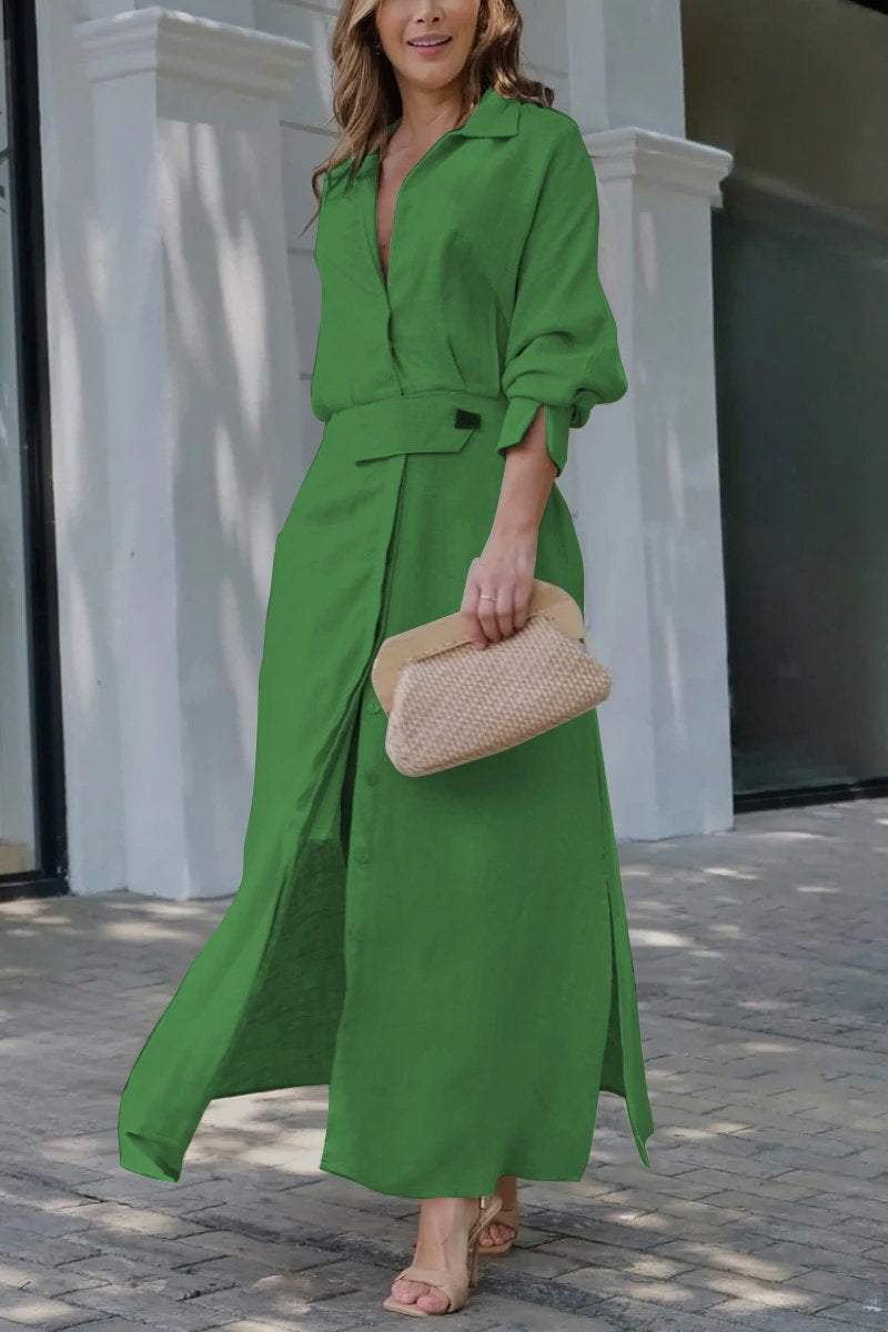 LINA™ | Robe Longue Élégante en Lin