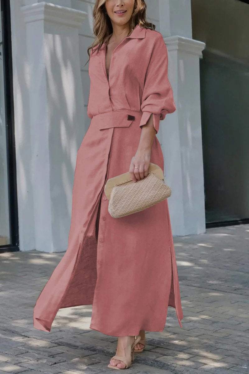 LINA™ | Robe Longue Élégante en Lin