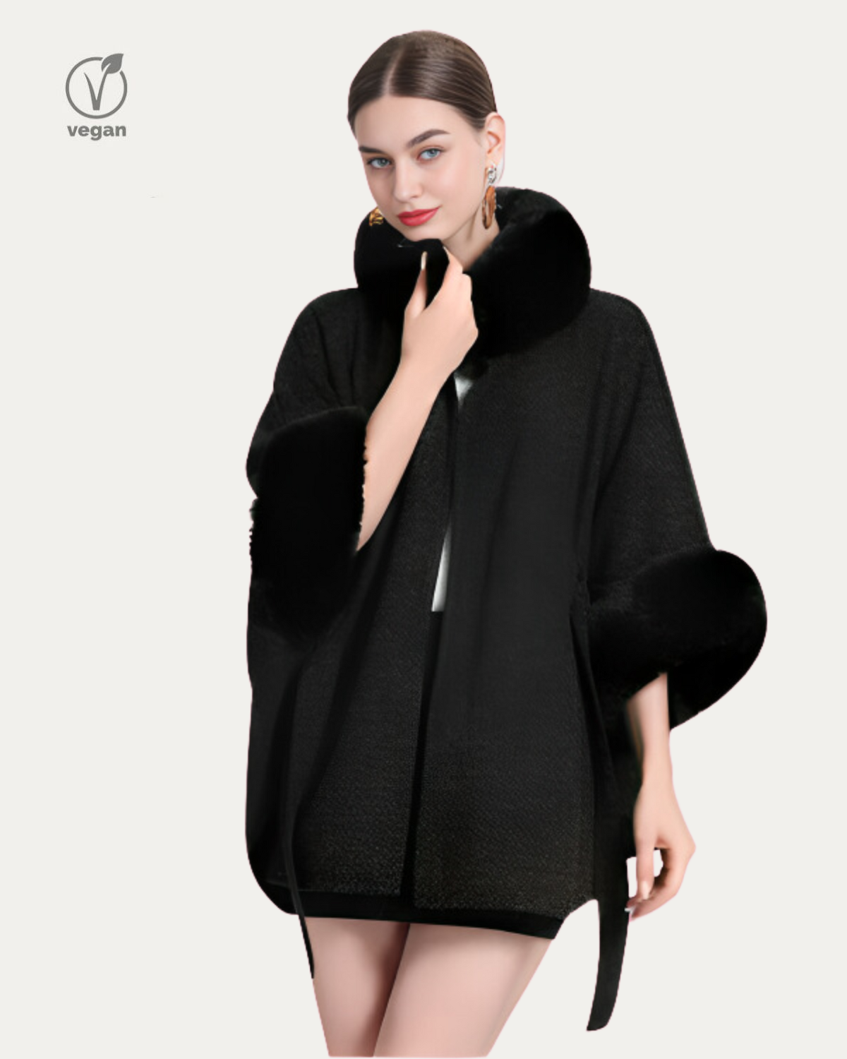 Poncho avec Ceinture Frontale