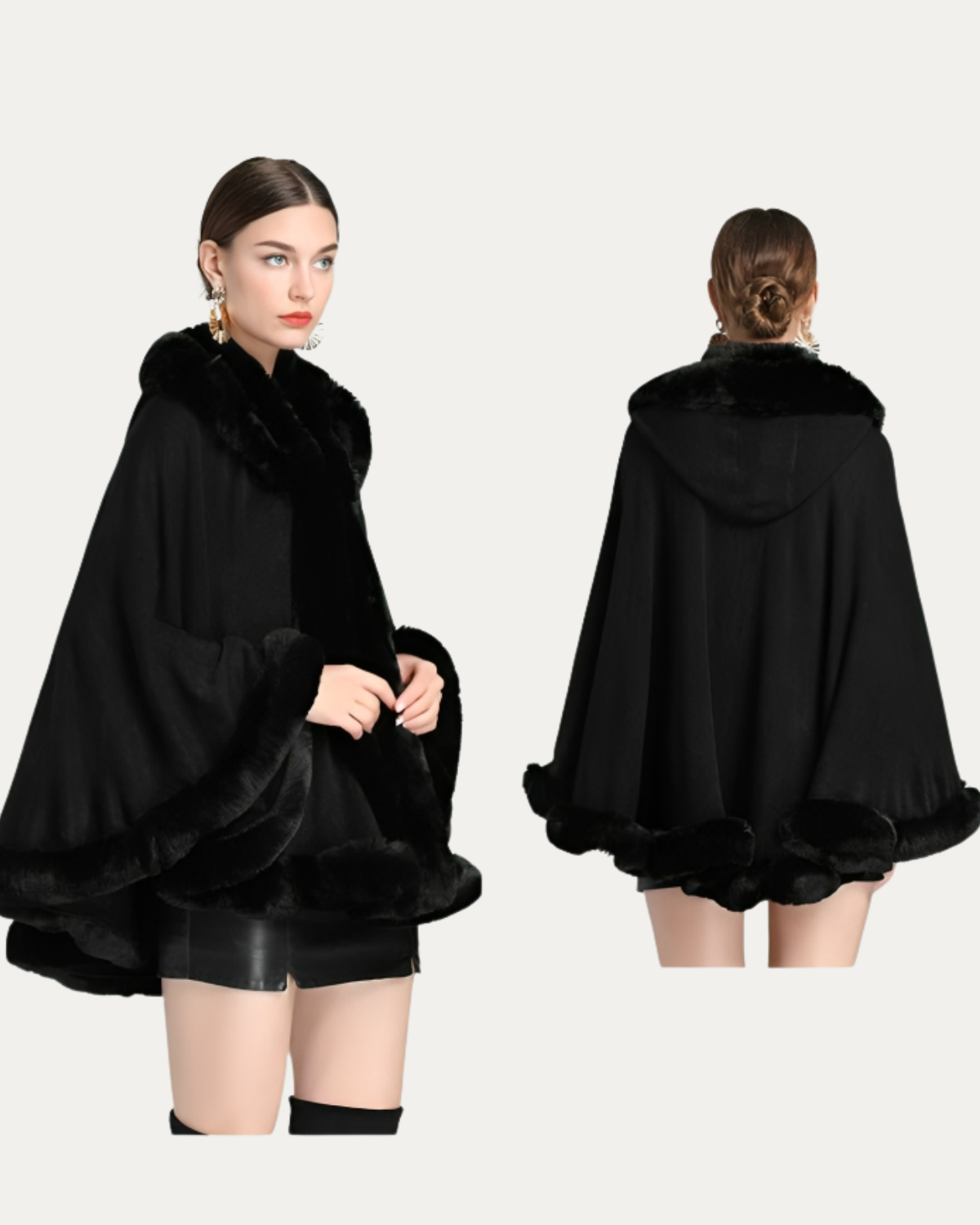 Poncho à Capuche