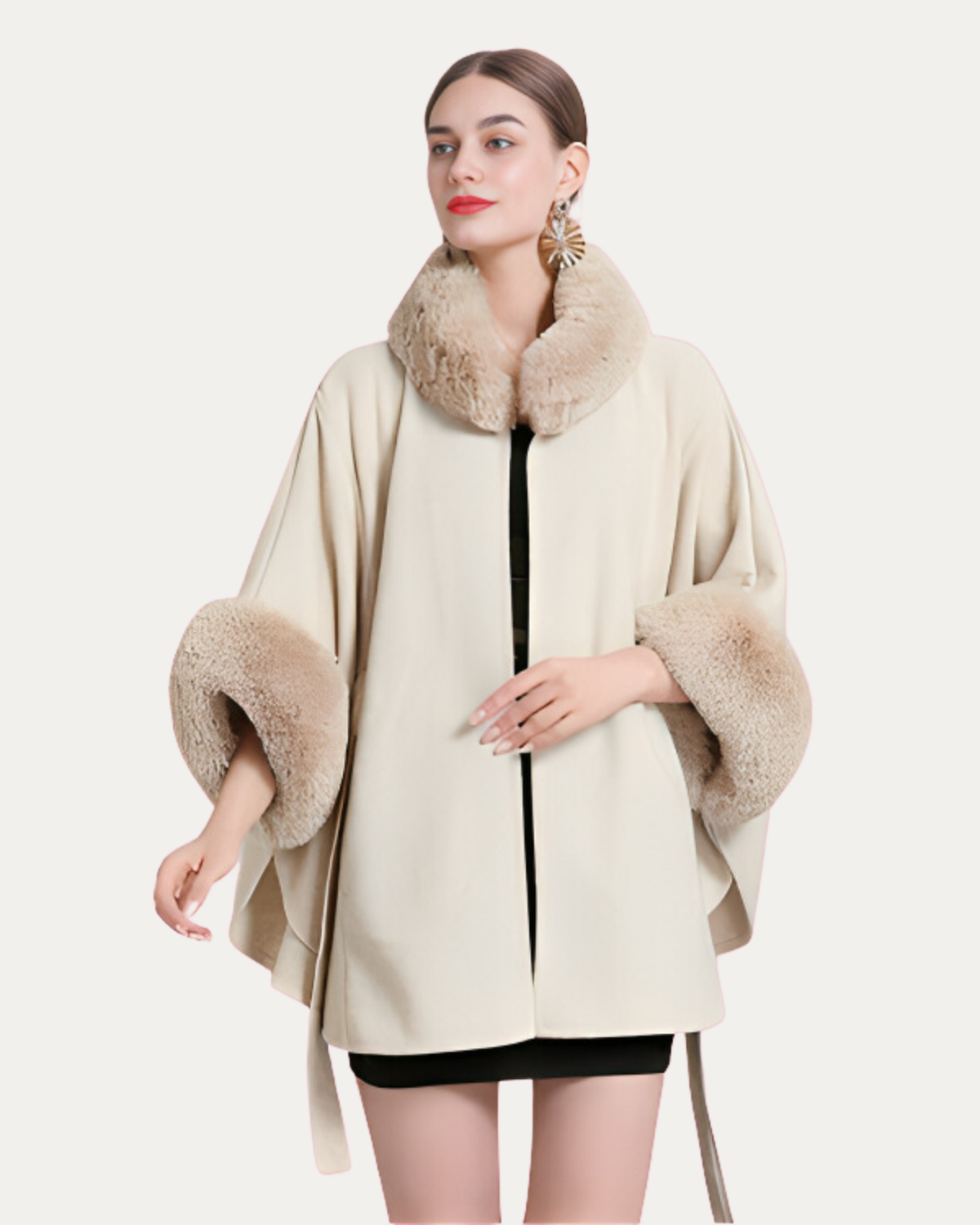 Poncho avec Ceinture Frontale