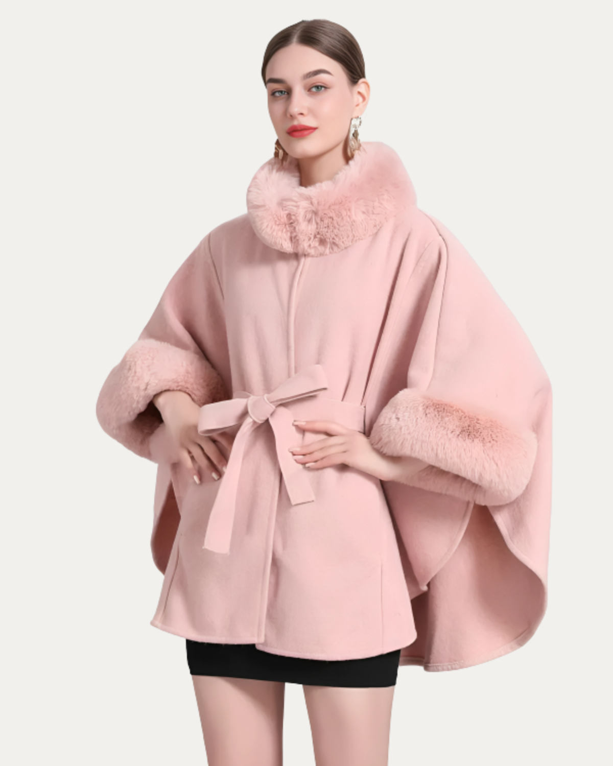 Poncho avec Ceinture Frontale