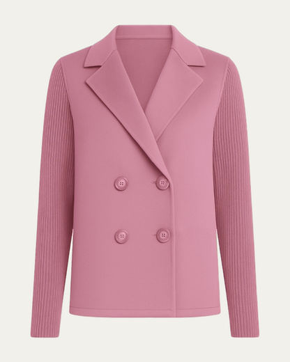 Camela™ Blazer Élégant à Manches Tricotées