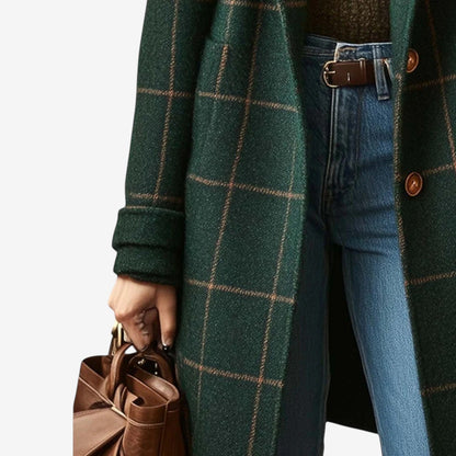 Saloua | Manteau Structuré à Carreaux