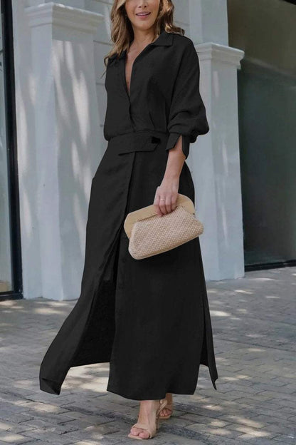 LINA™ | Robe Longue Élégante en Lin