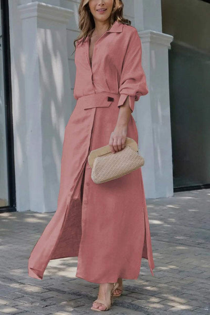 LINA™ | Robe Longue Élégante en Lin